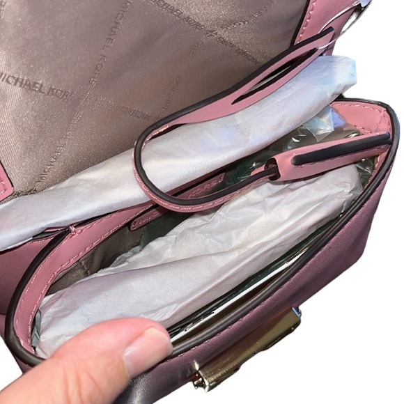 NWT! Michael Kors Cece Small Primrose Vegan Leather Convertible Flap Crossbody! - Picture 9 of 9